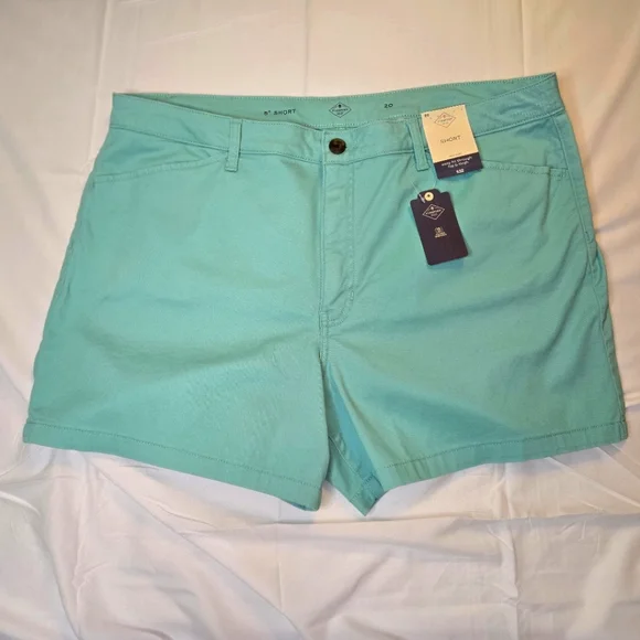 St Johns Bay Mid-Rise Tummy Control Shorts SIZE 20 COLOR Cascade GREEN, NWT - Picture 1 of 13